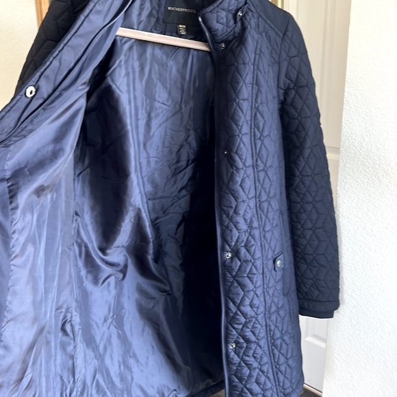 Black Quilted Weatherproof full zip snap jacket coat Medium - Picture 8 of 9